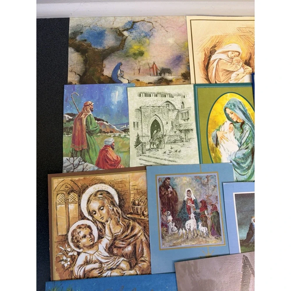 Vintage Christmas Cards Fronts ONLY for Scrapbooking Crafts Decoupage Lot of 50+